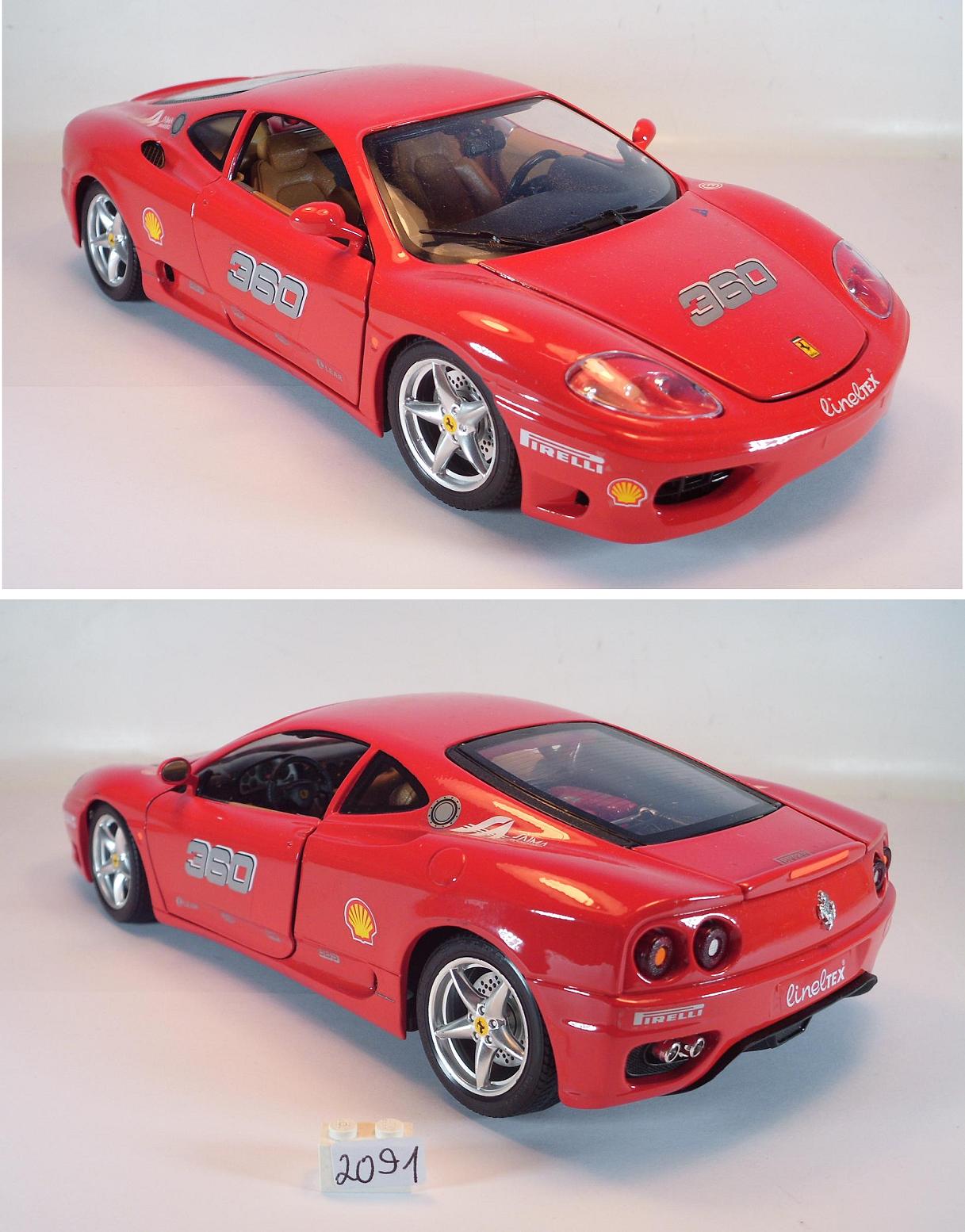 Bburago 1/18 Ferrari 360 Modena (1999) linel Tex Werbemodell #2091