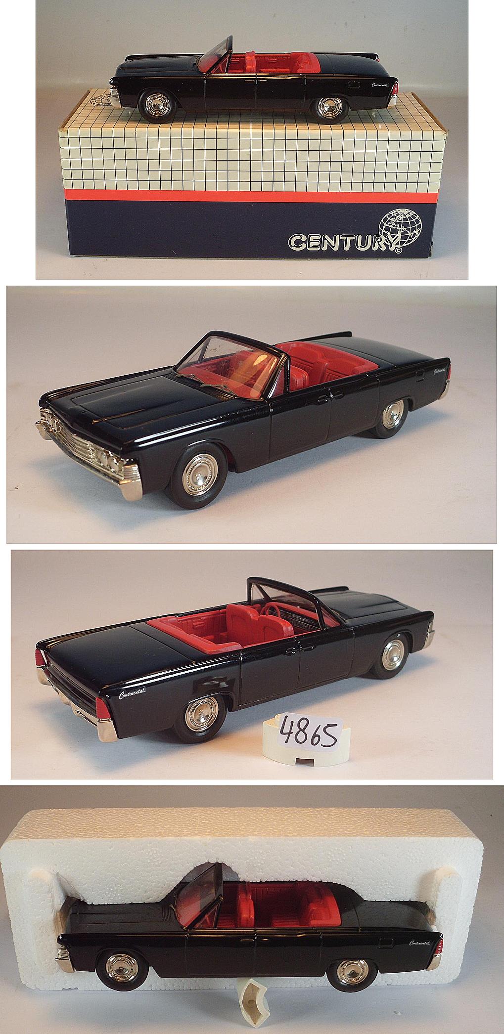 Miniature Voiture Century 1/43 - Lincoln Continental 1965 Noir, Très Bon état, Boîte Incluse